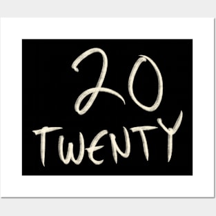 Hand Drawn Letter Number 20 Twenty Posters and Art